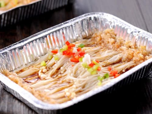 青铜峡锡纸烤金针菇